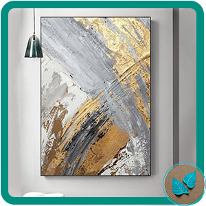 تابلو هنری طرح پتینه - برگ شنی